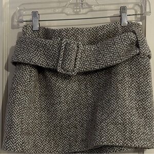 Dynamite Herringbone Mini-Skirt
